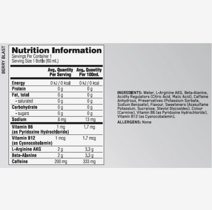 Pure Pre 200 Shot RTD by Optimum Nutrition